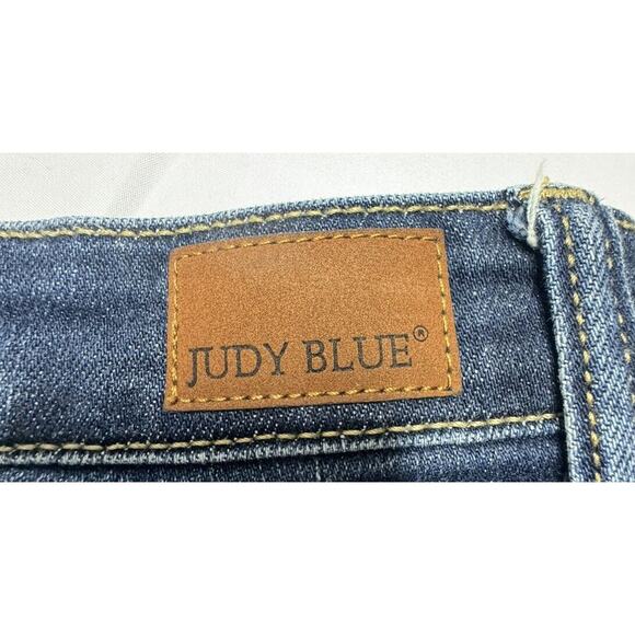 Judy Blue Women's Blue Skinny Fit Ripped Distressed Stretch Denim - Size 1/25 - Picture 4 of 6